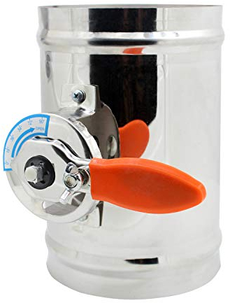 1 pieza - HVAC compuerta regulacion aire para tubo ventilacion 1 pieza diámetro 80 100 125 150 200 250 300 250 400 mm (Diámetro 125mm)