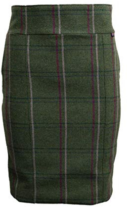 Walker and Hawkes Winslow - Falda de Tweed - Rayas Rosas - EU 44 (UK 16)