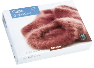 Miele Original Zubehör Caps WoolCare Detergente para lana y finos, complejo de cuidado, tecnología de protección de fibra, fórmula de protección del color, 9 unidades para lavadoras