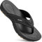 HAOLIRA Herren Flip Flops Zehentrenner Comfy Rutschsicher Sommer Beach Sandalen Outdoor Surfen Badelatschen (N2 Schwarz 43 EU)