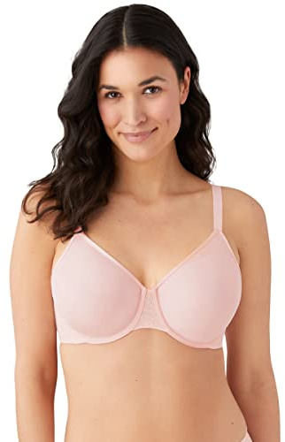 Wacoal Women's Back Appeal Minimizer Unlined Underwire Bra, Crystal Pink, 34G