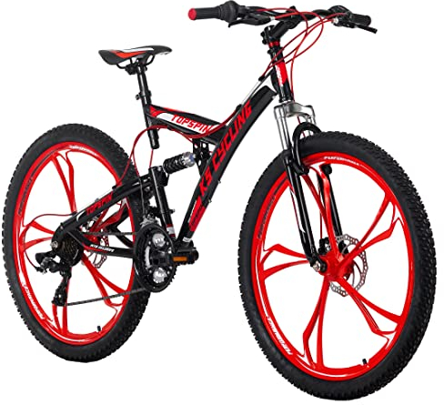 KS Cycling Mountainbike Fully 26 Topspin schwarz-rot RH 51 cm