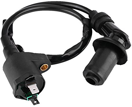 Bobina di Accensione per Moto, Bobina di Accensione del Motore, Spark Coil Ignition Coil Sostituzione per GY6 Motor Motorcycle Dirt Bike Scooter Ciclomotore (Nero)