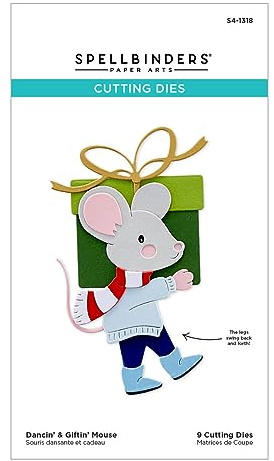 Spellbinders S4-1318 Dancin' & Giftin' Mouse Etched Dies
