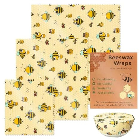 Envolturas de cera de abejas para pan,Envolturas de cera de abejas reutilizables, Envoltura de alimentos de cera de abejas orgánica, sostenible, reutilizable y respetuosa con el medio