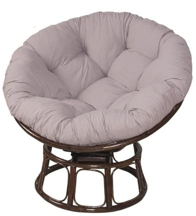 YCHYLIQ Cojines Redondos for Silla Papasan, cojín for sillón Papasan, Suave y Grueso, cojín for sillón de ratán for jardín, balcón y Sala de Estar al Aire Libre (Color : Gris, Size : 140x140CM)