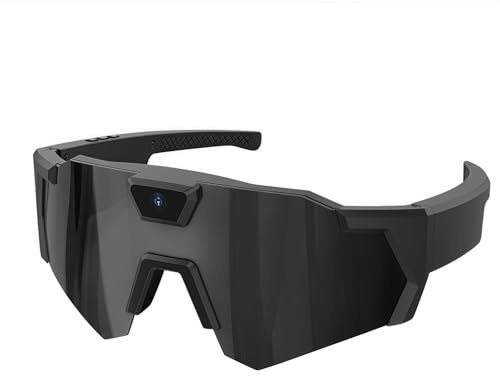 Occhiali intelligenti con telecamera 1080P HD, aggiornamento 2026, occhiali da baseball con telecamera integrata e audio, occhiali sportivi antiriflesso per ciclismo, sci e attività all'aperto