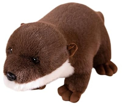 AQCQDQ Otter Plüschtier, Realistisches Fischotter Kuscheltier, Seeotter Stoffpuppe ür Mädchen und Jungen, Tierdekoration & Geschenk (35cm,pazi)