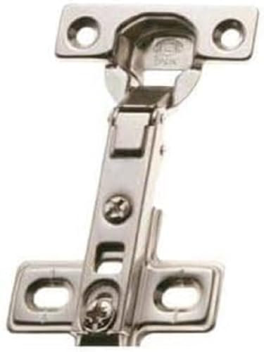 Amig - Bisagra - Tipo Cazoleta - Recta y Fija - Ø 26 mm - 2 Unidades - Máxima Resistencia y Duración - Apertura de 110 º - Fijación Oculta para Puertas de Muebles y Armarios - Acero Plateado