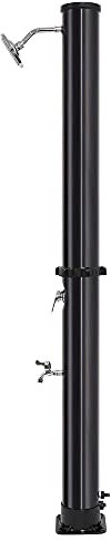RELOVE Douche de Jardin 35L avec Douchette Douche exterieure Solaire Piscine Noir Douche Solaire Piscine extérieure de 35 litres Douche de Camping Extérieur Pomme de Douche,217 * 21 * 21cm