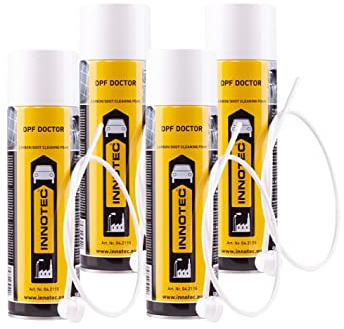 4 Stück Innotec Dieselpartikelfilter Reinger | DPF Doctor - wirksamer Reiniger zum Lösen und Entfernen von Kohlenstoff- und Rußablagerungen in Dieselpartikelfiltern ohne Demontage - 500ml Dose