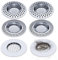 Realure (Set of 6 Pcs) 3 Sizes Kitchen Sink Strainer Hair Catcher for Shower Drain Cover Sink Plug Strainer for Drainer Protector Blocker Filter Bath Plug Hole Cover Sink Sieve Strainer Metal (6 PCS)