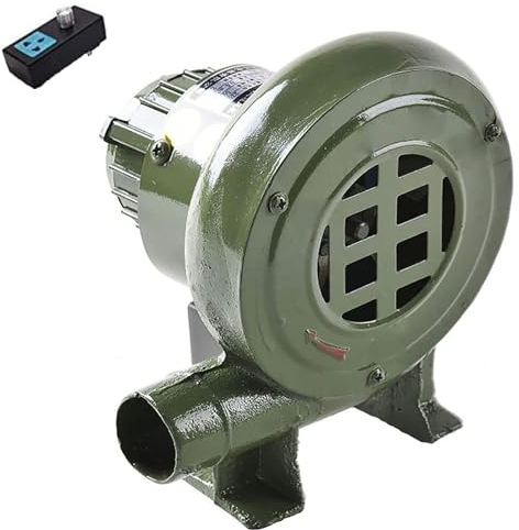 JOUFNING Barbecue BBQ Puissant Mini Bruit Bas Ventilateur À Air, Souffleur De Forge Électrique 220V, Souffleur De Barbecue Centrifuge, Allume-feu De Gril Portable, Souffleur d'air pour Barbecue(370W)