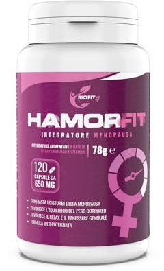 Integratore Menopausa COMPLETO Cimicifuga Isoflavoni di Origine Naturale Agnocasto Passiflora Ashwaganda Stop Vampate ed effetti Menopausa UNICO POTENZIATO con Trifoglio Rosso Kudzu VITAMINE 120 cps