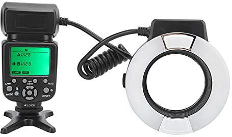 Anneau de Flash, avec Anneau Adaptateur, Anneau Macro, Flash TTL en Forme d'Anneau, Flash Macro pour Appareil Photo, Lampe de Poche, Mise au Point Automatique, adapté pour