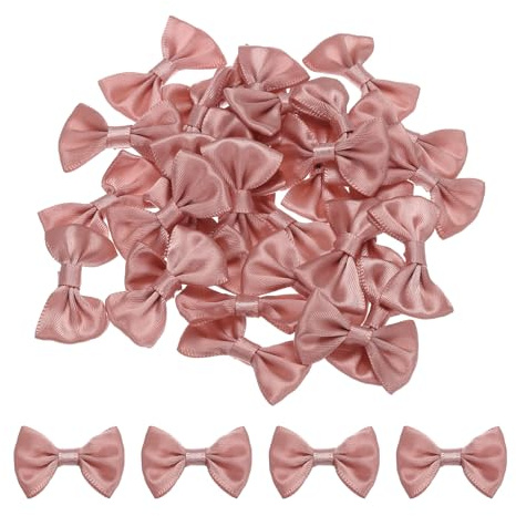 QUARKZMAN 50pz Fiocchi Rosa Coreano 3,8 x 2,5cm Mini Fiocco per Creazioni Fiocchi in Raso Piccoli all'Ingrosso