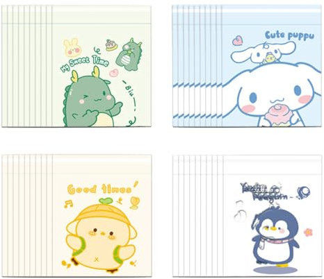 QEQSHQO 40 Stück Einweg-Müllbeutel, wasserdicht, tragend, fest selbstklebend, langlebig, tragbar, schöne Müllbeutel für Auto, Küche, Schlafzimmer, Badezimmer, Büro