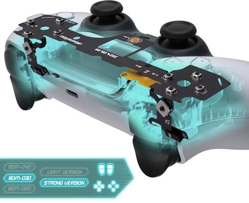 eXtremeRate Strong Version Whole Clicky Kit for PS5 Controller BDM-030 Shoulder Face Dpad Buttons, Custom Micro Switch L2R2 Face Buttons Clicky Kit and Tactile L1R1 Keys Mouse Click for PS5 Controller