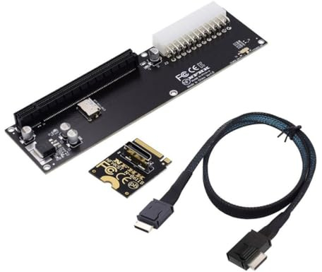 chenyang Oculink SFF-8612 to PCI-E 3.0/4.0 M.2 M-Key to PCIe 3.0/4.0 X16 Adapter for eGPU/GPD Win Max2 External Graphics Card & SSD