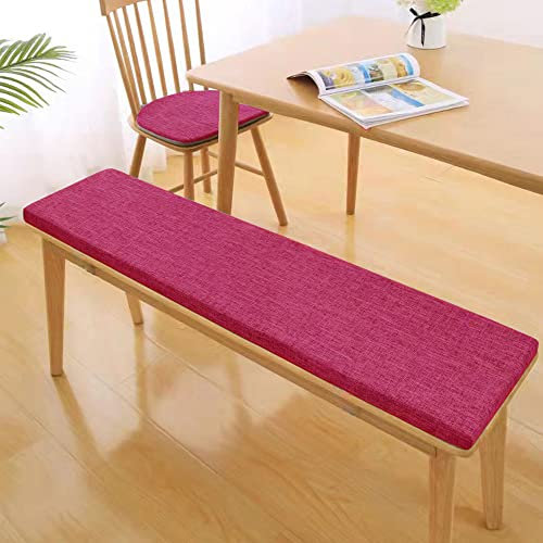 Coussin de banc d'extérieur doux et confortable - 120 x 35 x 5 cm - Pour jardin, cour, balcon - Rose et lilas - Option de couleur rose et élégant