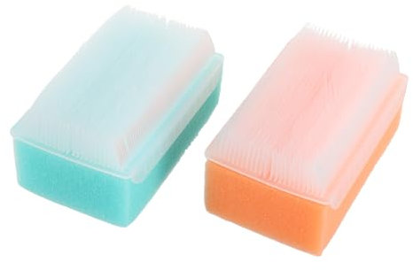 VALICLUD 2stücke Kopfmassage Bürste Und Badewäscher Sensorische Bürste Für Neugeborene Mit Weichem Badeschwamm Und Massagekamm Für Haarewaschen Und Körpermassage