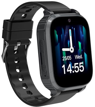 Smartwatch Bambini GPS, 4G Orologio Smartwatch Bambini con Telefono, IP68 Impermeabile, SOS, Videochiamata, Chat modalità Scuola Sveglia, Orologio Bambino Regalo Regali di Natale per ragazze e ragazzi