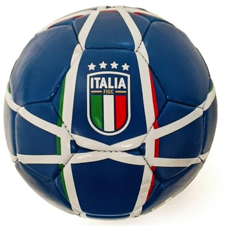 ITALIA FIGC Pallone da Calcio Licenza Originale, Palla da calcio - Misura 5 - Blu e Bianco - Professionale per Gioco e Allenamento