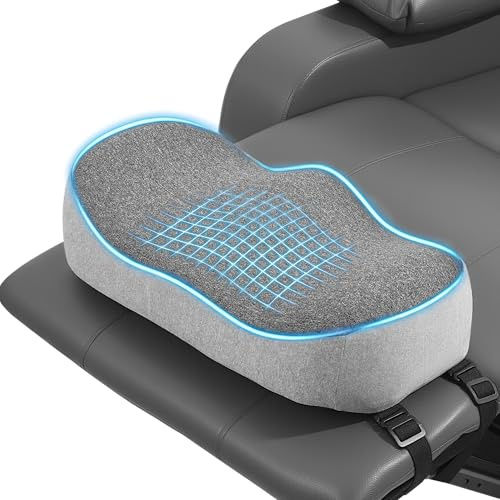 ROYALAY Ergonomic Recliner Leg Rest Cushion with 2 Adjustable Straps, Half-Covered Foot Pillow for Recliner, Memory Foam High Chair Foot Rest for Office