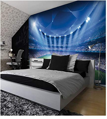 Football Stadium Pitch Sports Wall Mural Photo Wallpaper Kids Bedroom Decoration 390x260cm