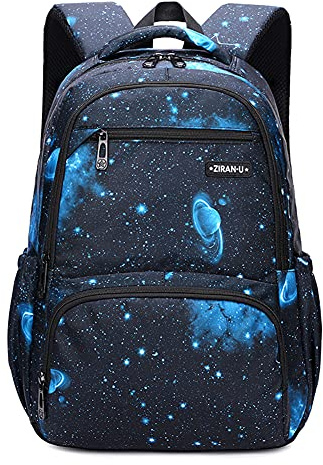 MITOWERMI Kids Backpack for Boys Girls Elementary School Backpacks Boys Children Bookbags Primary Kindergarten Backpack Galaxy Black Blue