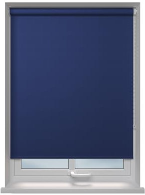 Home In Style 4U Roller blinds Thermal Blackout Roller blind - Trimmable UV Protection Child Safe Home Office Window Blinds Easy Fit Room Darkening shades Navy Blind 90cm wide x 165cm drop