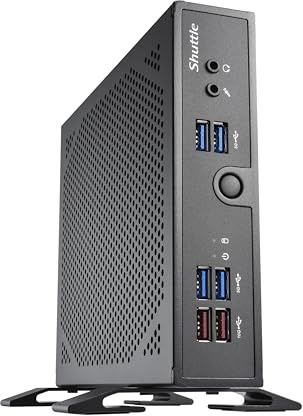 SHUTTLE XPC Slim Barebone DS50U3, Intel i3-1315U, 2X LAN (1x 2.5Gbit,1x 1Gbit), 1xCOM,1xHDMI,1xDP, 1x VGA, fanless,