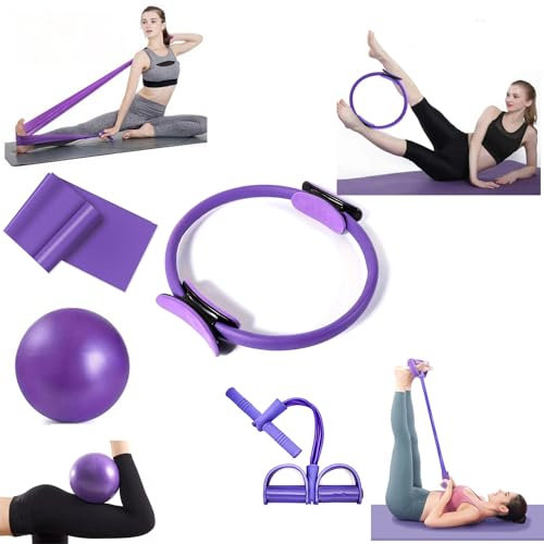 Elite Pilates-Set, Yoga-Band, Pilates-Band, Klimmzugband, Yoga-Ausrüstung, Booty-Bänder, Körper-Trimmer, Taillen- und Bauchformer, Arme, Brust, Sit-Up-Zugseil, 4-teiliges Elite-Pilates-Set