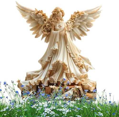 Angel Garden Stake Engelsstatue, Gartenengel Ornament | Engelsmädchen-Taubenhofstatue, Gartendeko Statue aus Acryl, Kunstskulptur für l
