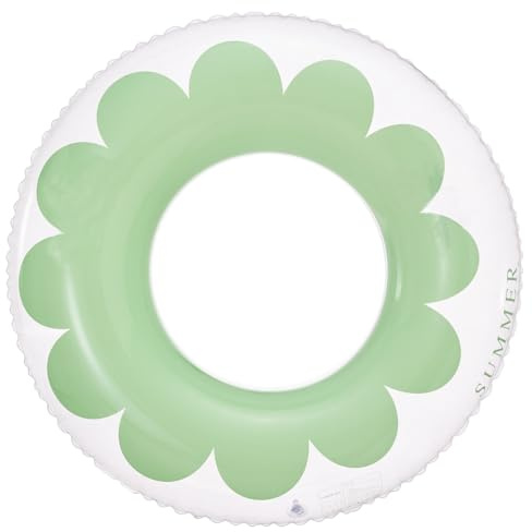 Anillo Flotante para Adultos, Anillo Flotante Transparente, Anillo Flotante de PVC Inflable, para Decoraciones de Fiesta en la Piscina, Fiesta al Aire Libre Junto al mar (Verde)