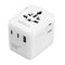 5 in 1 Adattatore Universale da Viaggio,Presa Universale da Viaggio con 1 USB A,2 USB C,1 Universale Presa,1 US/JP Presa,Adattatore Spina Internazionale per Italia UK US Australia Tailandia Messico