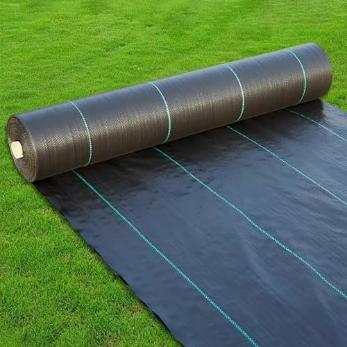 FVTVHEV Tessuto per Erbacce da Giardino Telo Anti Erbacce per Orto Permeabilità all'acqua e traspirabilità Protezione UV Telo Pacciamatura Viene fornito con 1000 chiodi Adatto per il giardinaggio all'