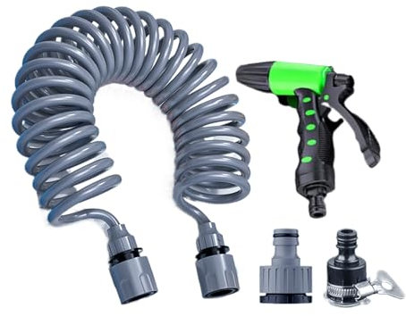 Tuyau d'Arrosage Extensible,Tuyau de Jardin Long et Souple - avec Noyau Latex 4 Couches Résistant aux Intempéries et à la Pression pour Lavage Auto, Entretien Pelouse, Chantiers et Espaces