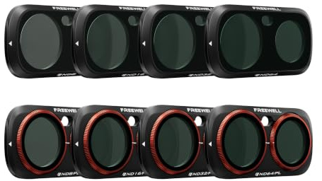 Freewell filtersats för hela dagen för Insta360 Luna Ultra 8-Pack | Inkluderar ND8, ND16, ND32, ND64 och matchande ND/PL-filter för exponering hela dagen och bländkontroll.