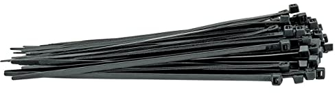 Draper 70393 Lot de 100 serre-câbles en nylon Noir 4,8 x 200 mm