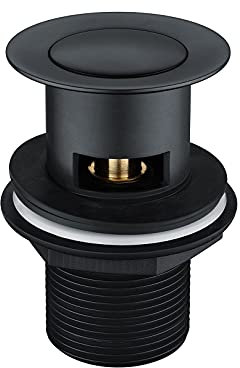 Nes Home Black Matt Click Clack Pop up Slotted Basin Waste