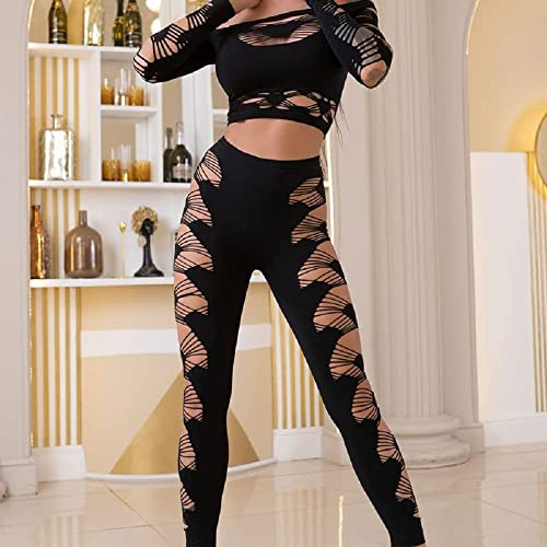 Set de productos eróticos de cuero y látex para mujer marca Chilirose CONJUNTO TOP Y LEGGINGS CR-4436