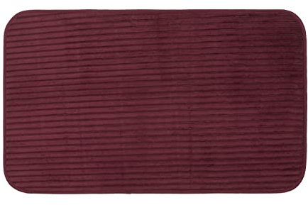 Gözze - Rutschfester Weicher Badeteppich, 100% Polyester, 50 x 70 cm - Brombeere