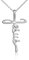 VONALA Kreuz Jesu Halskette aus 925er Sterling silber Faith Cross Anhänger für Mutter, Freundin, Christus das Kreuz Gläubige Halskette