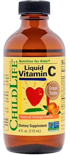 ChildLife Essentials, Liquid Vitamin C, 118ml, 250mg Vitamin C je Dosis, Geschmacksneutral, Glutenfrei, Sojafrei, GMO frei