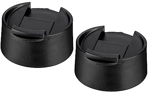 Prurex Replacement Flip Lid for Hydro Flask Wide Mouth Bottles, Water Bottles Accessories for 12-64 oz 2.28 Wide Mouth Sport Bottles(Black 2 Pack