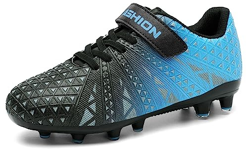 ASHION Jungen Fußballschuh Kinder Fussballschuhe Footballschuhe Professionelle Trainingsschuhe,B Blau Schwarz,36 EU