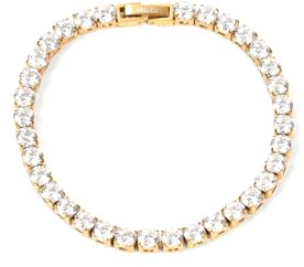 UNSHINEBAR Bracciale da tennis da uomo in diversi colori – Streetwear Iced Out Tennis Bracciale in acciaio inox e oro 18 carati – Bracciale impermeabile, Acciaio inossidabile