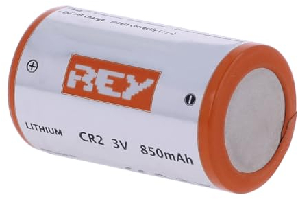 REY Pila Litio CR2 3V 850mAh, Alta Duración