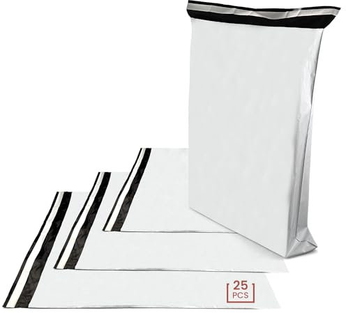 Netuno 25 Folien Versandtaschen 350x 460 mm selbstklebend blickdicht Versandtüte Warenbeutel Plastikbeutel Folienbeutel Folienversandtasche Kurierumschlag Versandbeutel für Kleidung Textilien